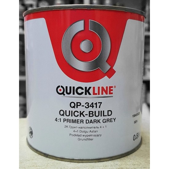 QuickLine Ґрунт+затверджувач Quick-Build (4+1) MS темно-сірий 3417/0.8л +4220/0.2л QuickLine Ґрунт+затверджувач Quick-Build (4+1) MS темно-сірий 3417/0.8л +4220/0.2л