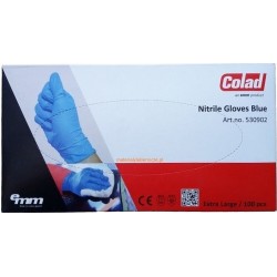 COLAD Перчатки нитриловые голубые, устойчивые к растворителям, XL 530902