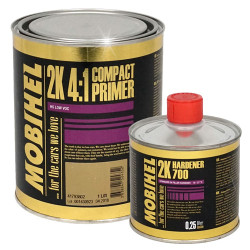 MOBIHEL Грунт компактпраймер 2K 4:1 HS чорний, сірий, білий low VOC 1л + затверджувач 700 0,25л MOBIHEL Грунт компактпраймер 2K 4:1 HS чорний, сірий, білий low VOC 1л + затверджувач 700 0,25л
