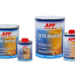 APP 2К Грунт акриловий HS Acryfiller 5:1 сірий 1л + затверджувач Harter FHN - нормальний 0,2л 020408, 020506