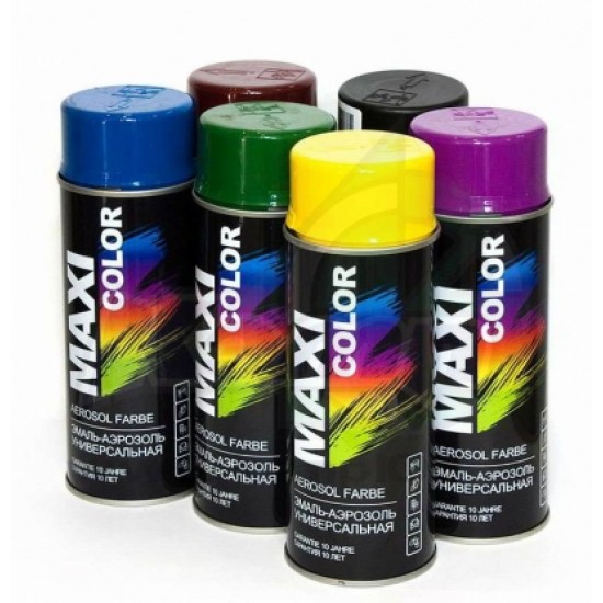 MAXI COLOR Краска универсальная черная 	Ral 9005	400 мл