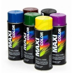 MAXI COLOR Краска универсальная черная матовая 	Ral 9005	400 мл