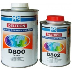  PPG DELTRON Прозорий 2К акрил уретановий лак D800 - LS/MS (1л) + затверджувач (0,5л)